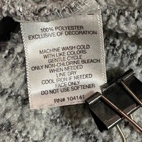 Köppen Pullover Hoodie Sweater Women's Large Gray Knit Button Front Pocket