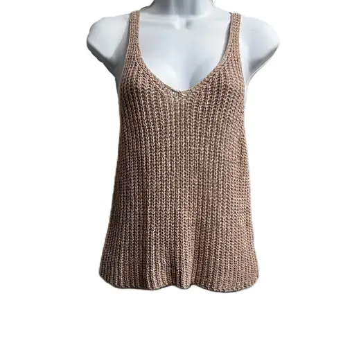 Anthropologie Moon & Madison Large Knitted Sweater Tank Top Pink
