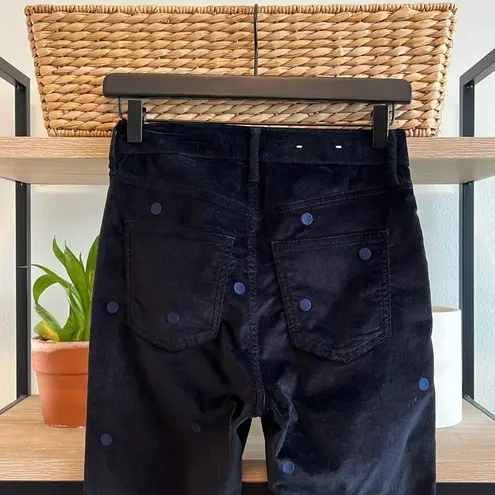 Boden USA Boden High-Rise Velvet Super Skinny Dot Embroidered Pant, 4