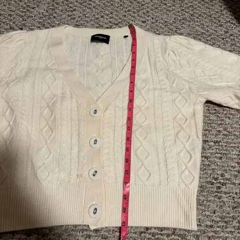The Kooples Wool Cable Cardigan Ivory White- Size 2 (Medium)