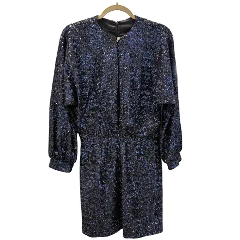 Zadig & Voltaire Holiday Rui Sequined Minidress Encre Dark Blue Size Medium NWT