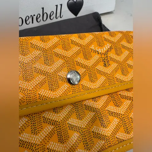 Goyard Orange/yellow Goyardine pouch Patterned Wallet