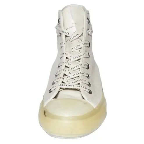 ALLSAINTS Size 9 Women's Jaxal Canvas High Top Sneakers White New In Box NEW