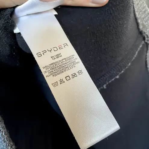 Spyder core sweater gray insulated zip up jacket pockets women's size medium