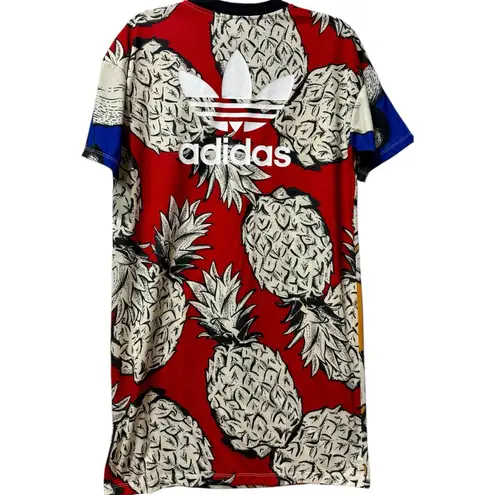 Adidas x FARM Rio Tropical Leaf & Pineapple Dress Trefoil Logo NWOT Rare Size S