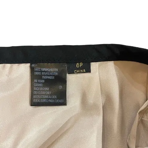 Tahari Arthur S Levins Luxe petite size 6P black with tan under lay lace trim