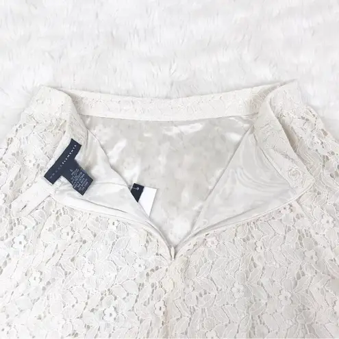 Grace Elements Ivory Cream Lace Midi Skirt A-Line Fit & Flare Size Small New