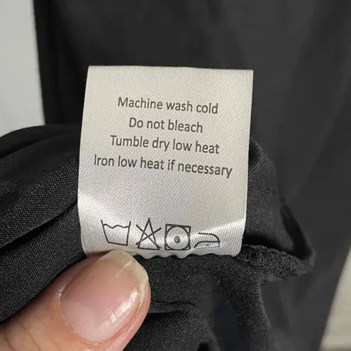 Hidden Brand Women's Sweetheart Neckline Twisted Front Bodycon Midi Dress Size L Black Size L