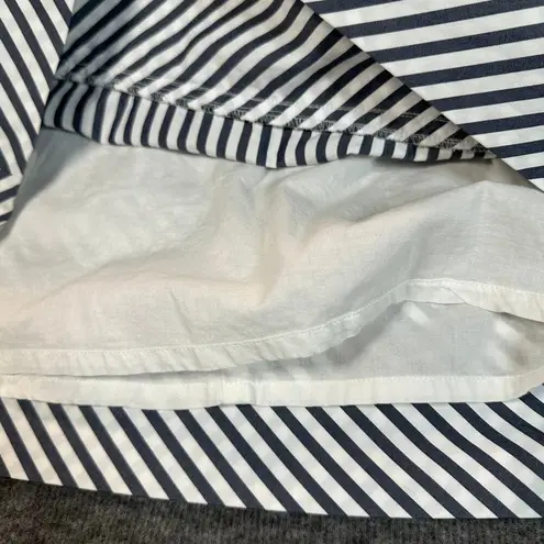 Lands End Canvas 1963 Dress Womens 2 Blue White Striped Sleeveless Jumper