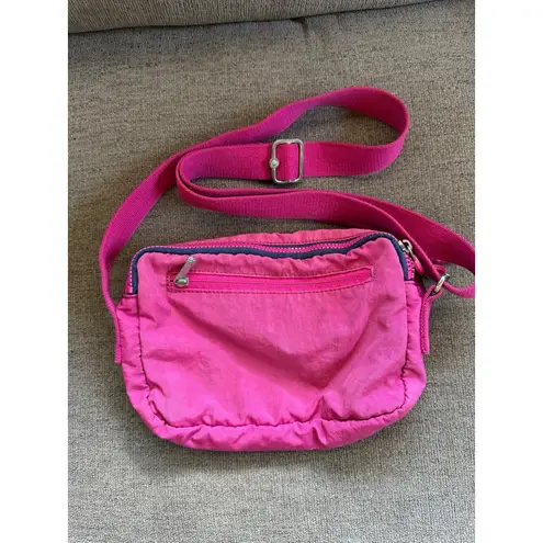 Kipling Women's Fuchsia Abanu Adjustable Straps Nylon Shoulder Crossbody Bags