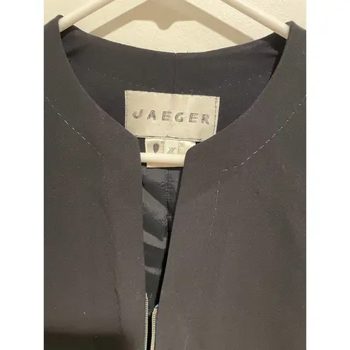 Jaeger Vintage wool black zip up coat 8/10