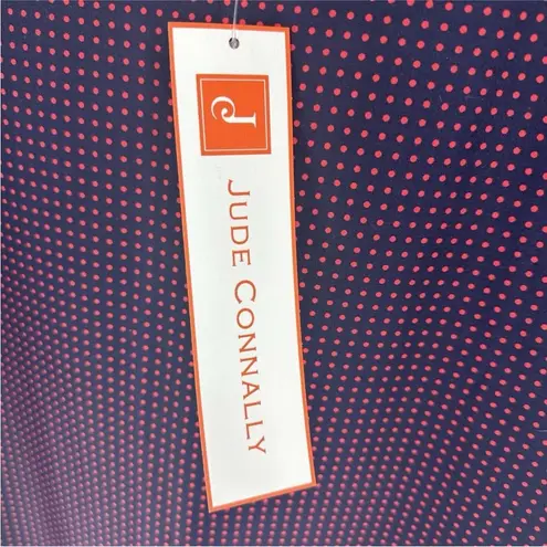 Jude Connally Ella Dress Womens Navy Red Polka Dot Short Sleeve Shift M Blue Size M