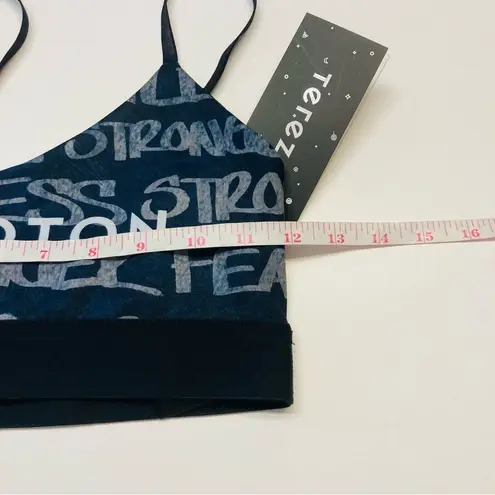 Peloton X Terez Stronger Fearless Sports Bra Unlined Pullover Size XS Black NEW