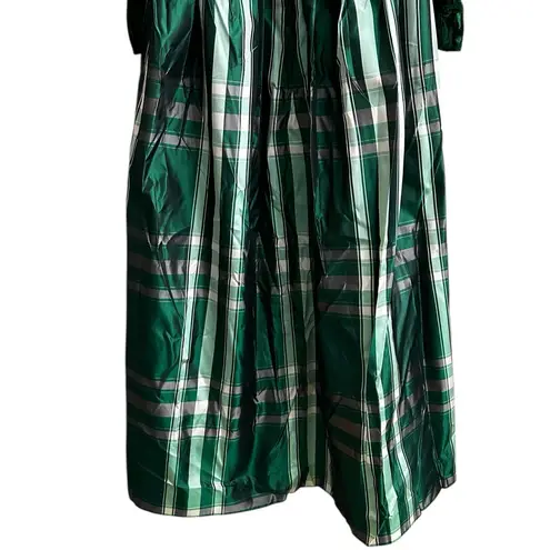 Vintage Lorrie Deb Emerald Green Velvet Plaid Maxi Dress Emma Bridgerton 9/10