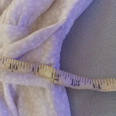 Japia womens dress sheer tan patterned ruffled ties with belt size Small