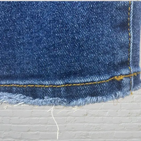 La Joie Jeans Size 10 Flare Raw Hem High Rise Medium Wash Denim Blue