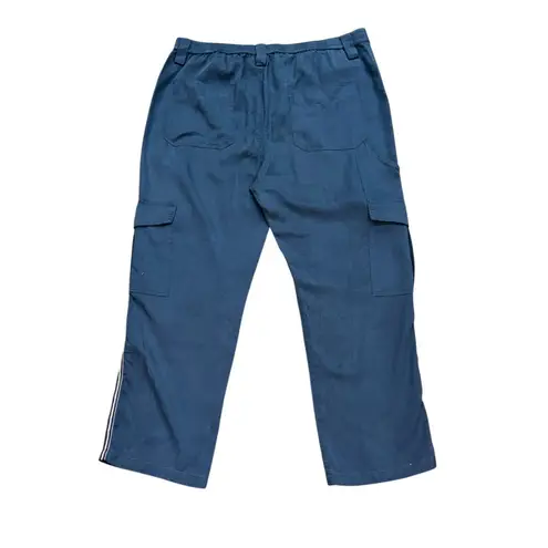 Johnny Was Pull On Elastic Waist Blue Cargo Pants NEW With Tags XL R68922-6