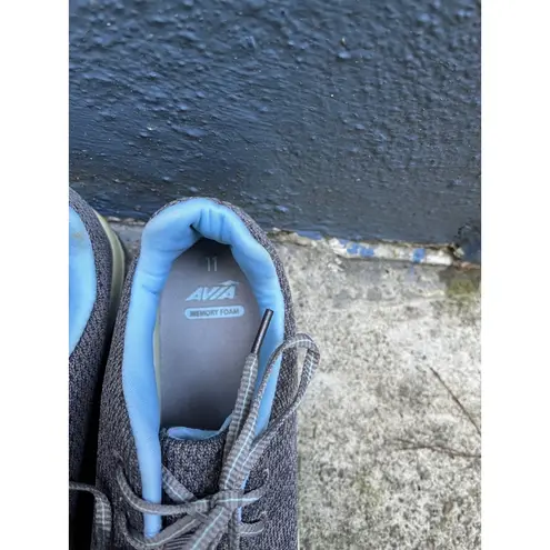 Avia Memory Foam Lace up Lightweight Walking Shoes Gray Blue Lightweight Size 11