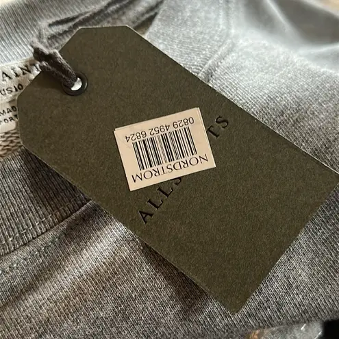 All Saints Freedom Iona Graphic Sweatshirt Gray Marl Size 10 NWT No Borders