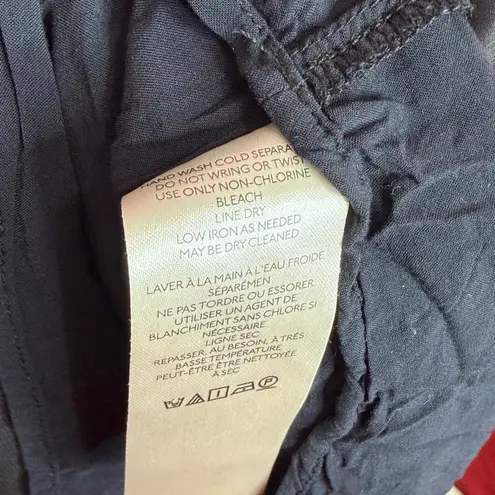 Free People  Tie A Bow Mini Dress Black Pink Floral Velvet Trim. Size M