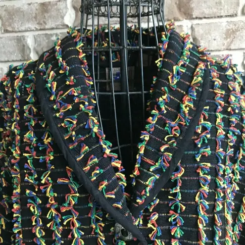 Don't Mess with Texas Jacket Blazer Large Multi Color Concho Buttons Vin… Black
