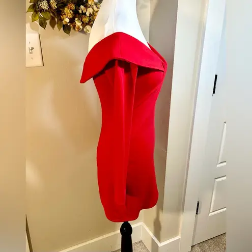 Ale By Alessandra A’LE BY ALESSANDRA X Revolve Raquel Women's Red Off Shoulder Mini Dress Sz S