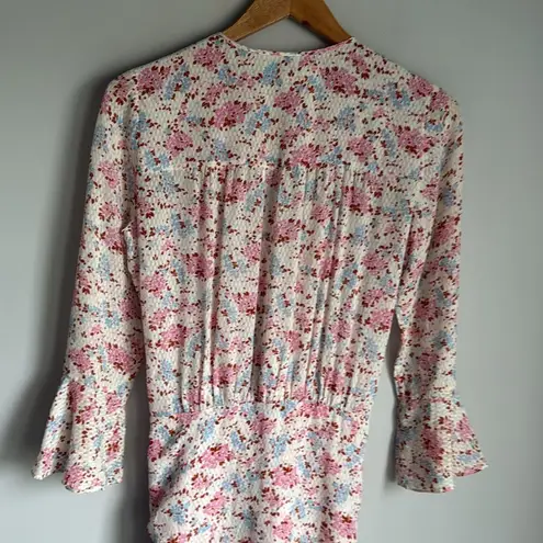 Veronica Beard Sean Floral Silk Rouched Dress 4