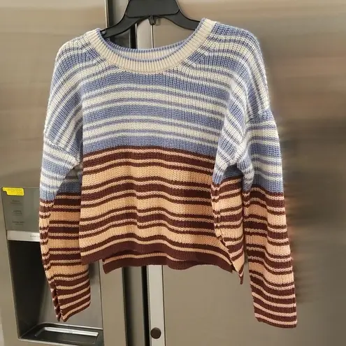 Cinq à Sept 💕CINQ A SEPT💕 Malia Striped Drop-Shoulder Sweater ~ Multi-Color Small S NWT