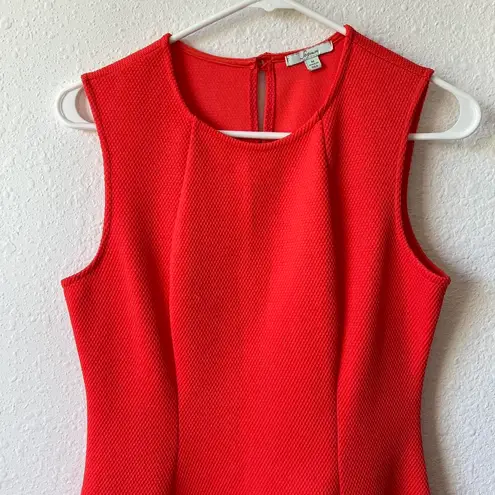 Soprano orange red fit and flare sleeveless summer dress