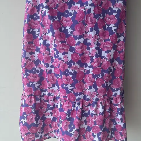 Vintage Anthony Richards Nightgown Women's Size 0LG Pink Floral Print Sleeveless