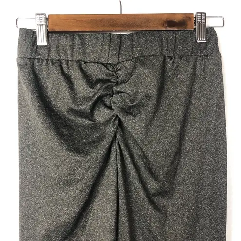 Boutique Gray Cinched Back Cross Front Athletic Leggings XS