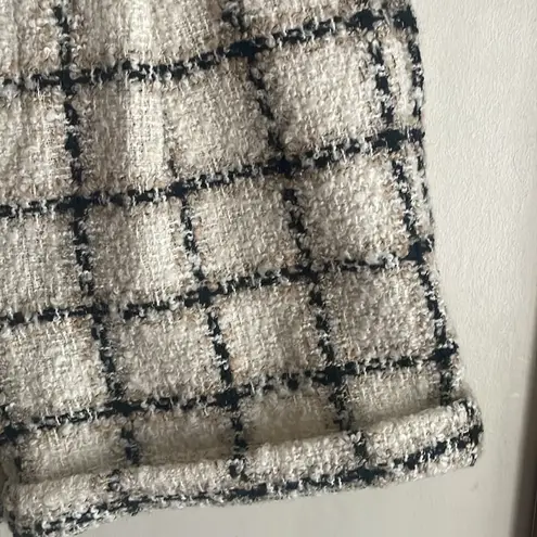 ANINE BING Becky Tweed Short In Beige Plaid