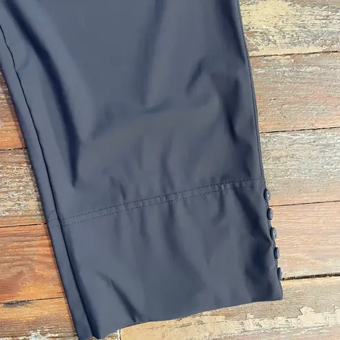 IC by Connie K Button Hem Slim Crops Charcoal Stretch Pants