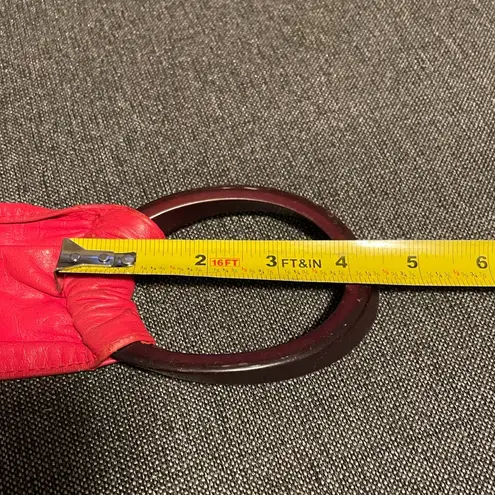 GORGEOUS 1980S SUPER WIDE RED LEATHER WAIST BELT