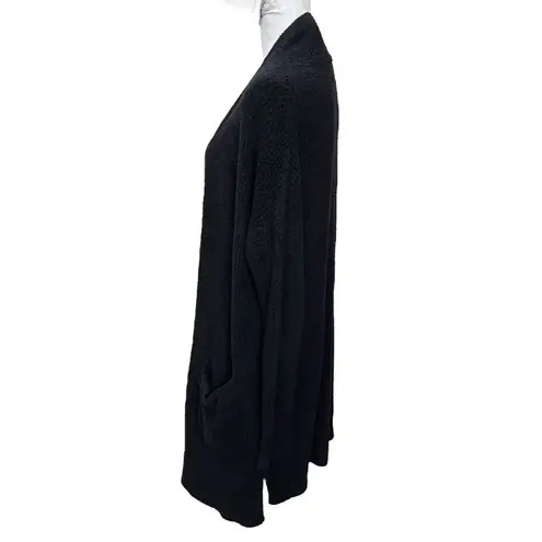 Barefoot Dreams CozyChic Lite Cardigan Black Women’s Size Small Open Front Soft