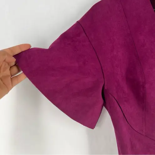 CQ by CQ Elegant Purple Faux Suede Mock V