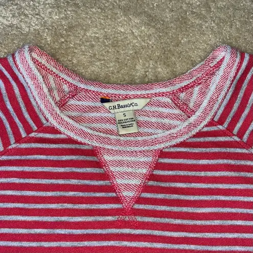 G.H. Bass Women’s Gray & Red Striped Sweatshirt