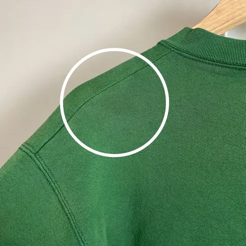 Vintage Christmas Sweatshirt Embroidered Holiday Ugly Sweater Unisex Large Green