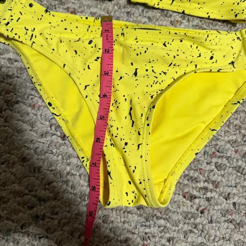 Proenza Schouler Splatter Print Barbell Swim Set Yellow- Size XS