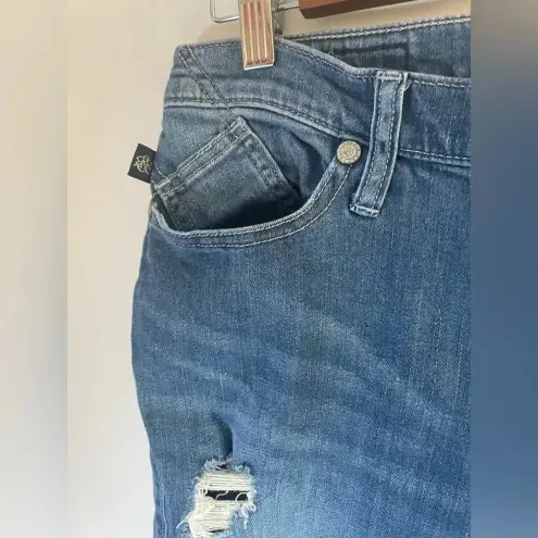 Rock & Republic  INDEE boyfriend distressed jeans 6‎ Cropped GUC 0247