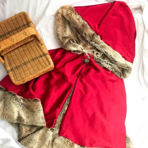 Halloween Finery! Handmade Silk Red Riding Hood Size undefined