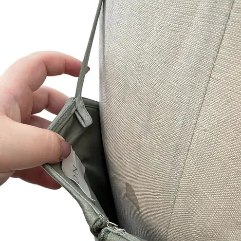 BHLDN Cali Satin Cowl-Neck Midi Slip Dress Moss Green Size US 4