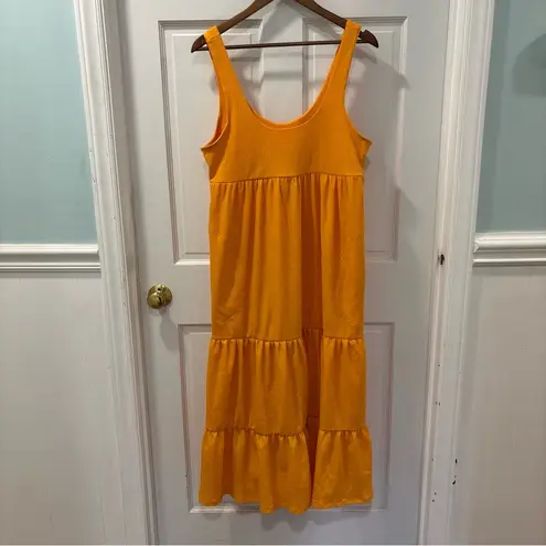 FP Beach Free People Women’s Reel Love Midi Dress Size Medium Orangeade EUC