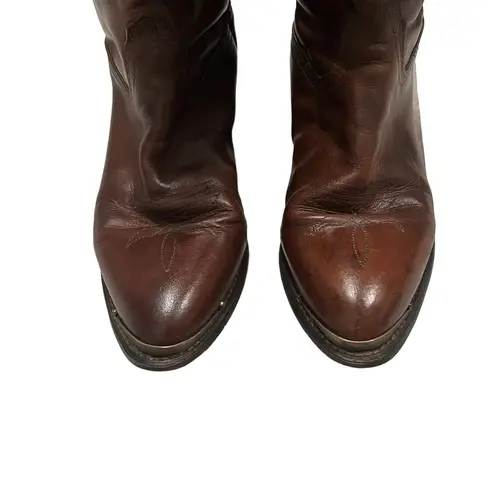 Durango Distressed Brown Lesther Slouch Western Boot, Sz 8.5