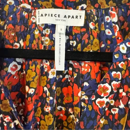 Apiece Apart Floral Mini Mitte Dress in Bold Blomster Red | S