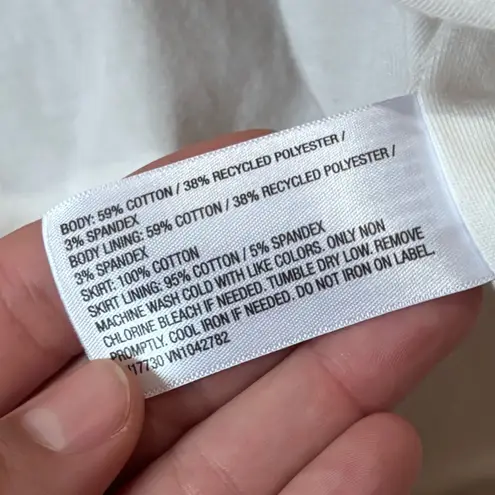 A New Day Cotton Black and Cream Strapless Tube Dress