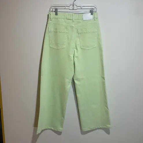 DL1961 Size 28 Hepburn Wide Leg High Rise Vintage Jean Limeade Green Neon 80s