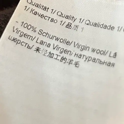 Escada Sport Women XL Striped Turtleneck Sweater Dress Coral Black Beige wool Pink