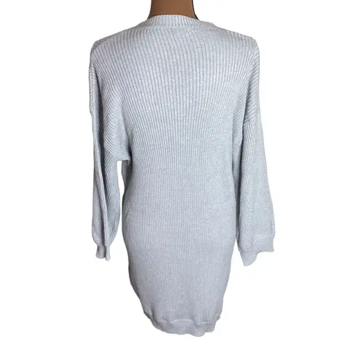 Tobi  So Lost Heather grey ribbed sweater mini dress size S