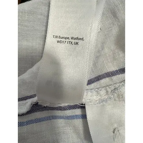 Saint Tropez West ST TROPEZ L WEST Linen Tunic Striped Shirt in Size XL